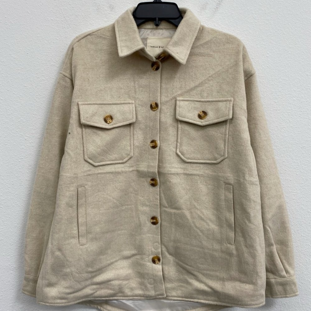 NORDSTROM WOVEN FAUX WOOL SHACKET